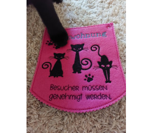 Stickdatei ITH - Wimpel Ösen "Miezwohnung 3"